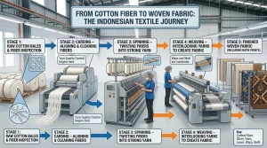 Read more about the article Tahapan Produksi Tekstil dari Serat hingga Kain Siap Pakai